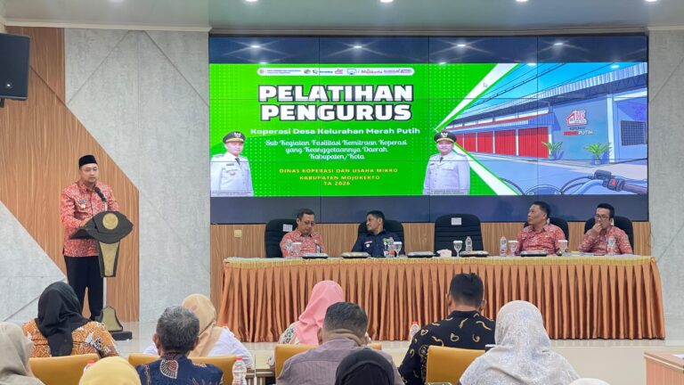 Wabup Mojokerto Dorong KDKMP Bersinergi dengan Potensi Desa, 608 Pengurus Ikuti Pelatihan Penguatan Koperasi